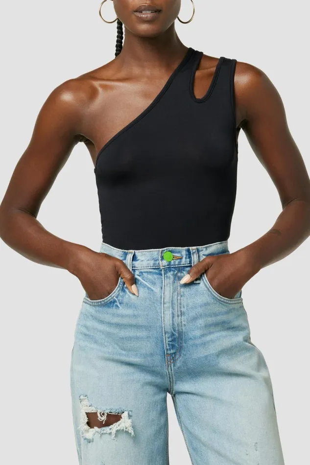 Hudson Jeans Tops and Sweaters Hudson X Zoe Costello Asymmetrical Bodysuit Black 8211 Women