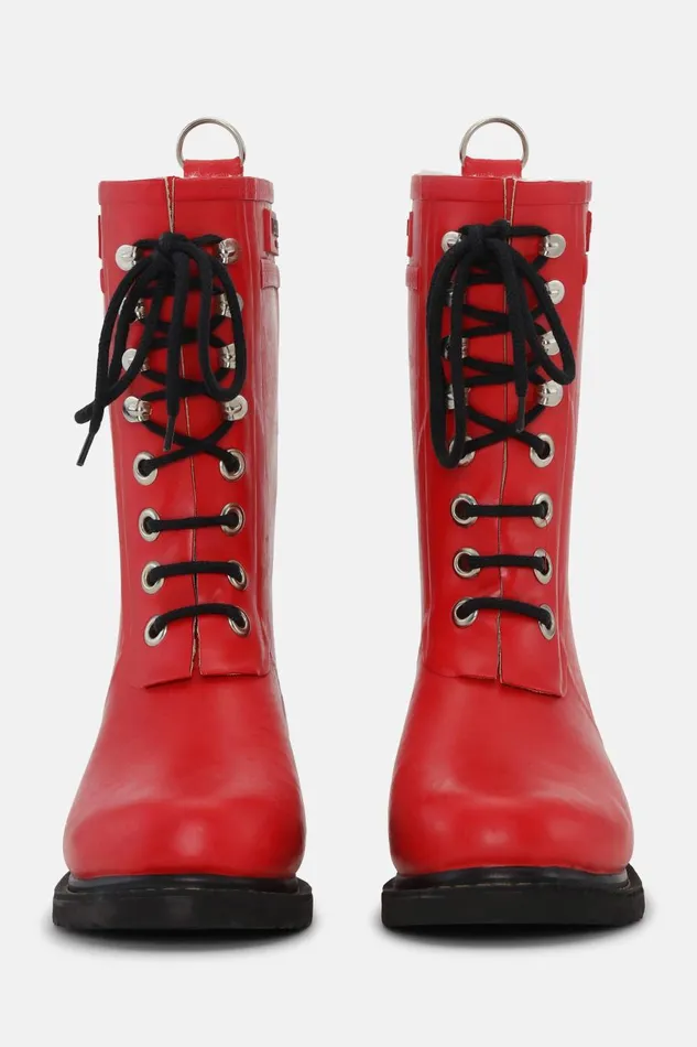 Ilse Jacobsen 34 Rubber Boots 8211 Deep Red Women Rainboots Medium