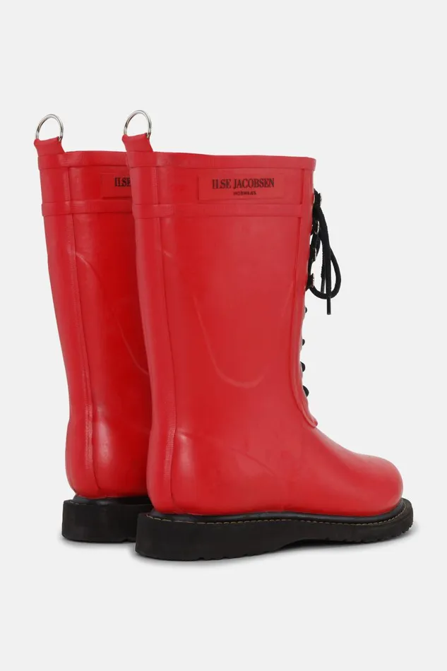 Ilse Jacobsen 34 Rubber Boots 8211 Deep Red Women Rainboots Medium