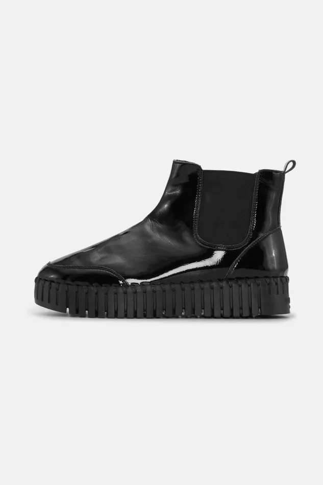 Ilse Jacobsen Ankel Boot Gloss 8211 Black Black Women Tulip Flats