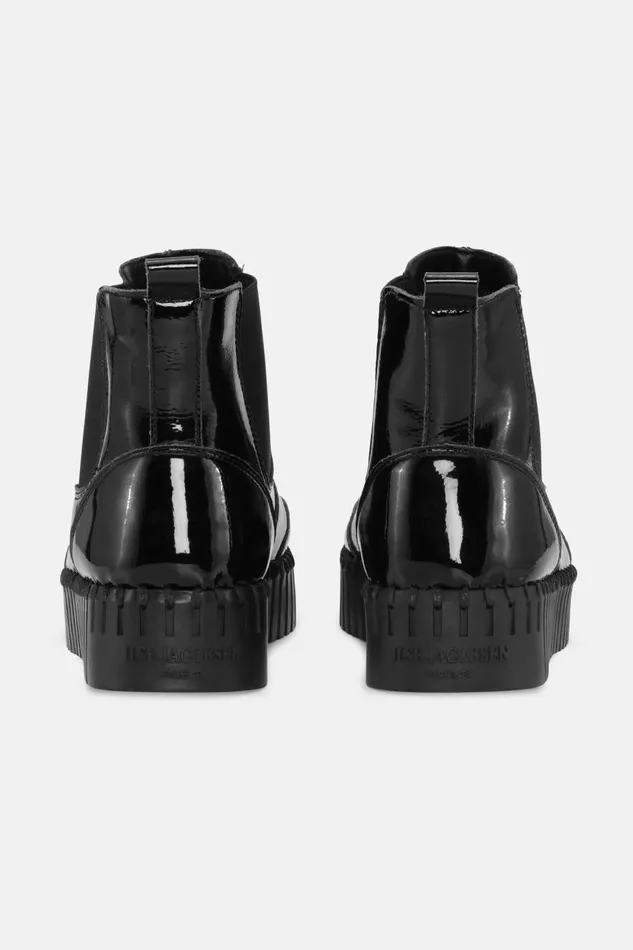 Ilse Jacobsen Ankel Boot Gloss 8211 Black Black Women Tulip Flats