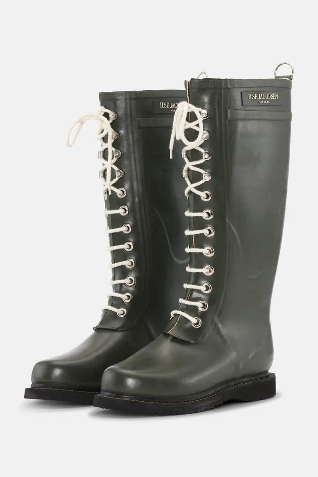 Ilse Jacobsen Long Rubber Boots 8211 Army Women Rainboots Long
