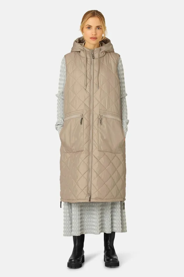 Ilse Jacobsen Padded Vest 8211 Cobblestone Women Jackets And Coats