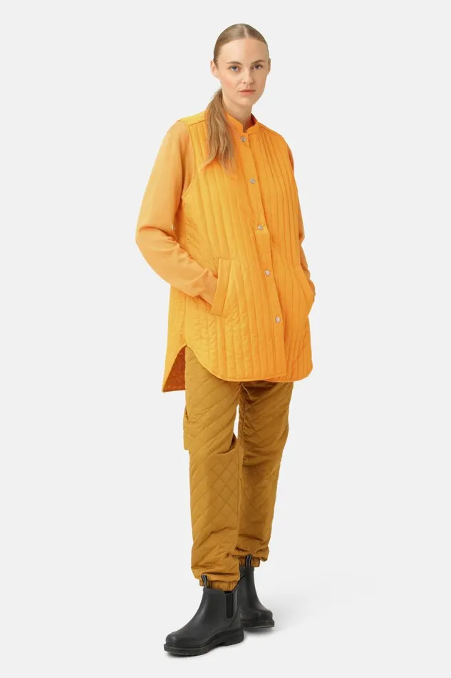 Ilse Jacobsen Quilt Vest 8211 Flame Orange Women Jackets And Coats