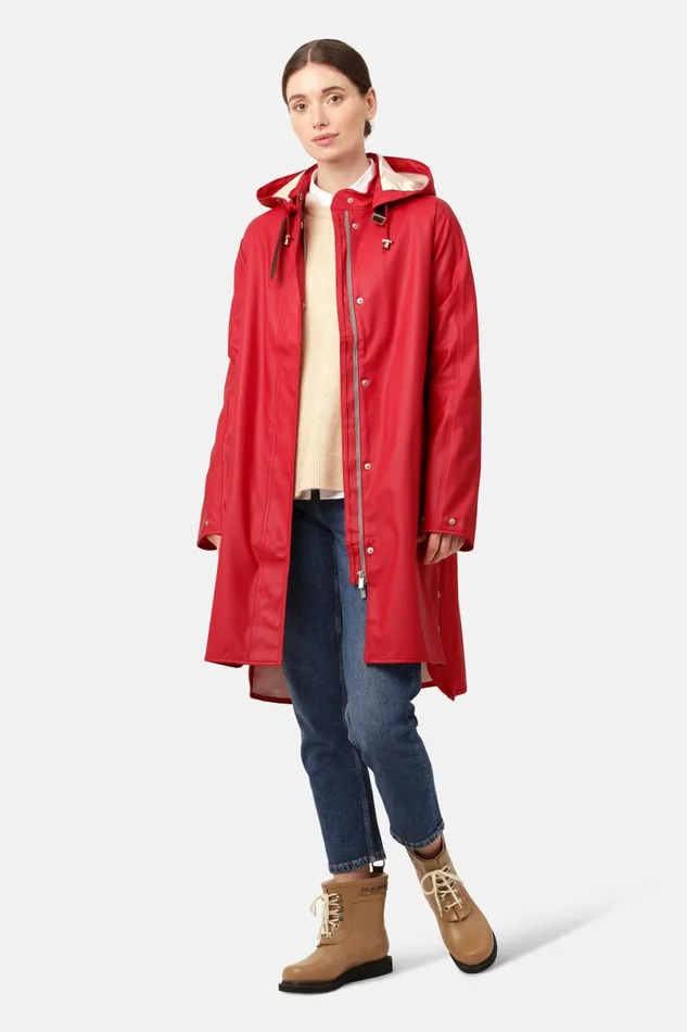 Ilse Jacobsen Raincoat 8211 Deep Red Women Raincoats