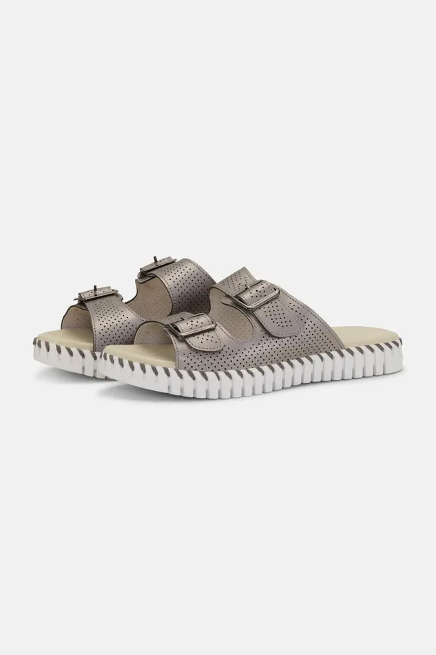 Ilse Jacobsen Sandals 8211 Gun Metal Women Tulip Flats