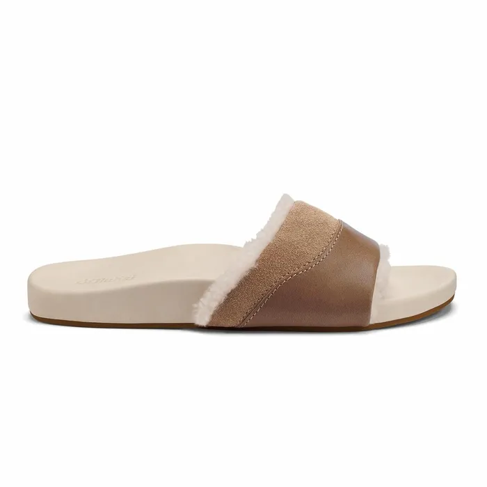 IndoorOutdoor Women Olukai Hala Slide Slide Slipper Sandals 8211 Tan Puka