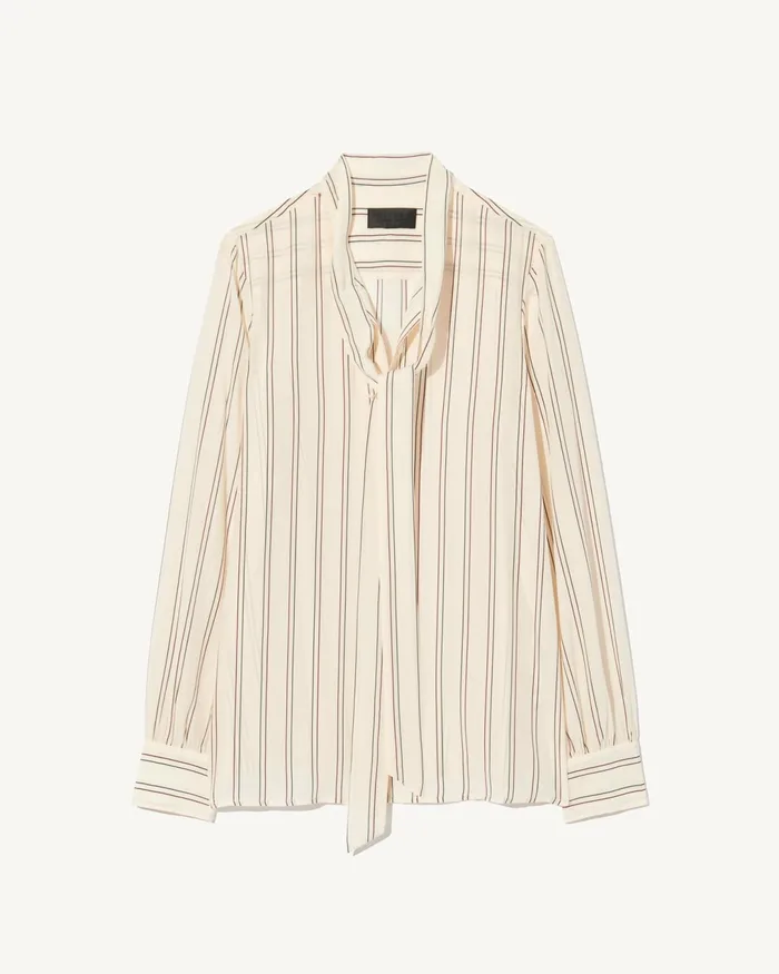 IRINA SILK BLOUSE Vintage Stripes Women Nili Lotan Tops