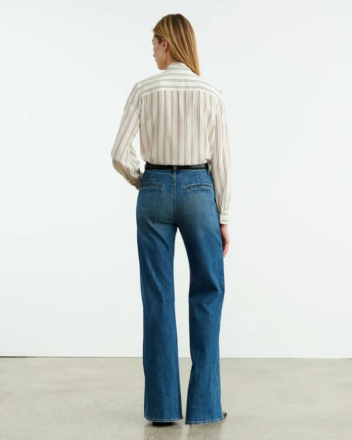 IRINA SILK BLOUSE Vintage Stripes Women Nili Lotan Tops