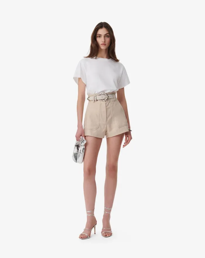 IRO ALISSON WOOL SHORTS Beige Women Shorts and Skirts