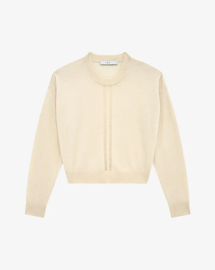 IRO LOVA SILK SWEATER Ecru Women Knits
