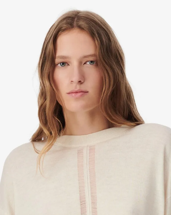 IRO LOVA SILK SWEATER Ecru Women Knits