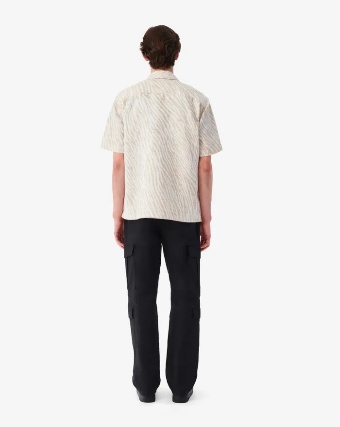 IRO NAHEL ZEBRAPATTERNED SHIRT Beigeecru Men Tshirts