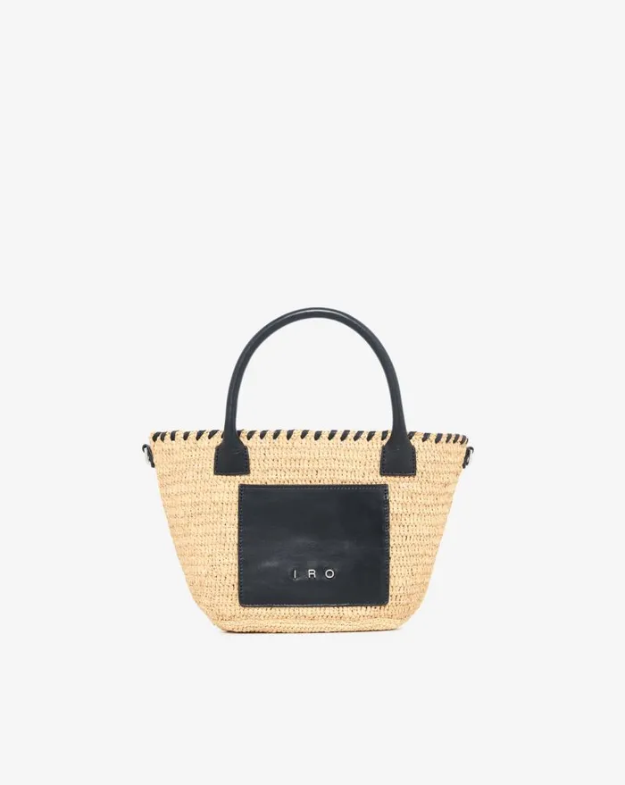 IRO NARCY RAFFIA BASKET Blacknatural Women Bags