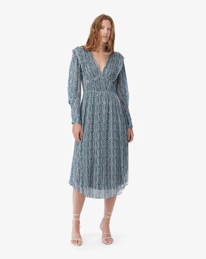 IRO RINATE GRAPHIC PRINT MAXI DRESS Multico Blue Women Dresses