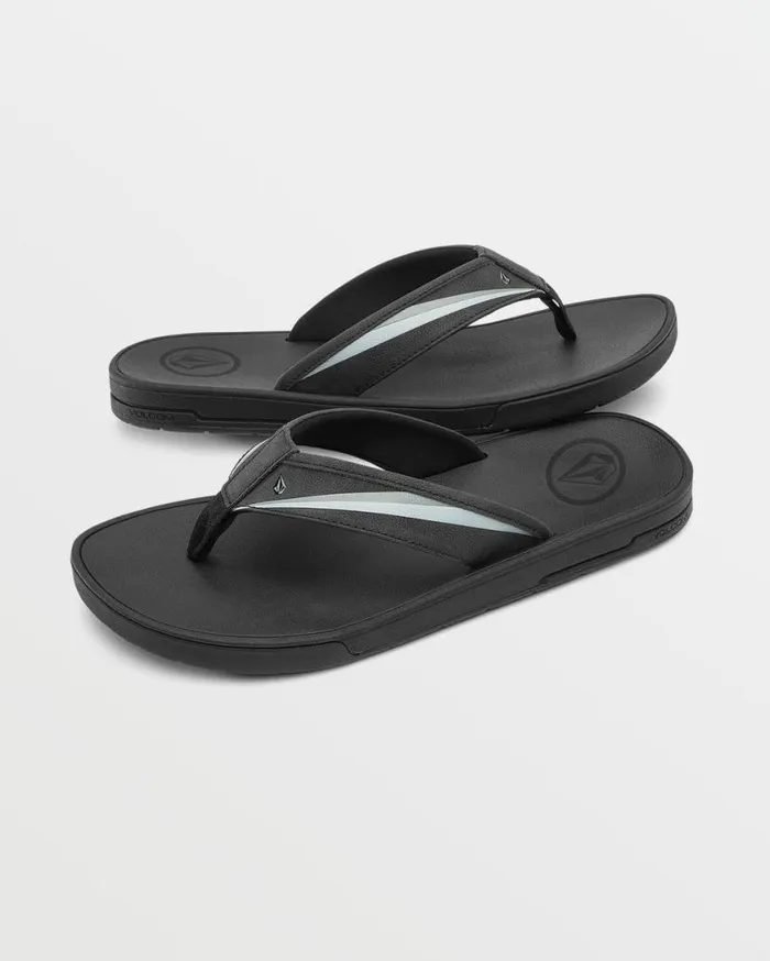 Jack Robinson Sandals 8211 Black Mens Volcom Surf Vitals