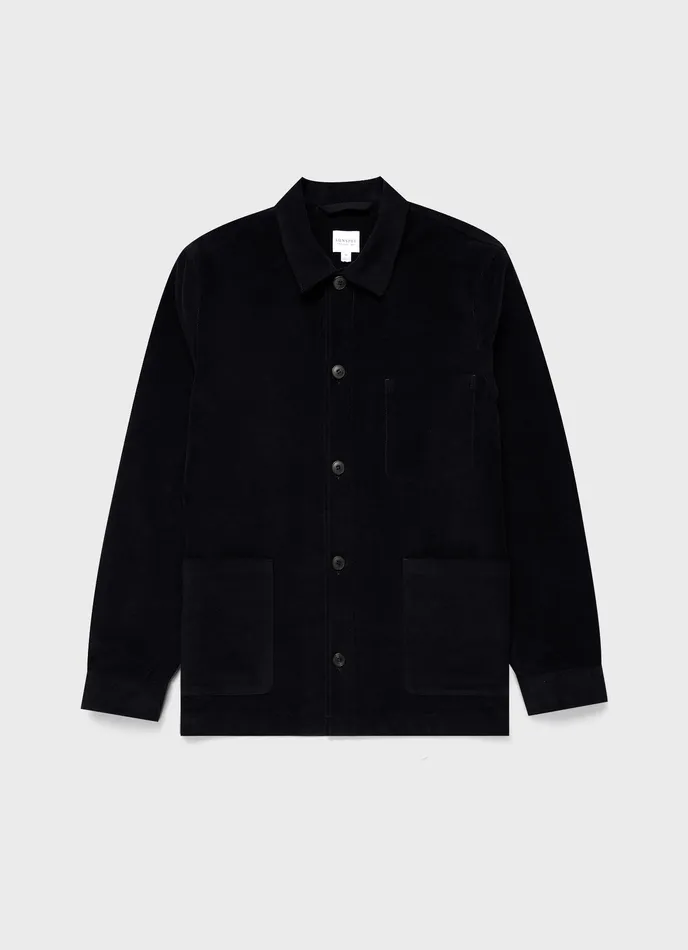 Jackets and Coats ussunspel Men Moleskin Twin Pocket Jacket Navy