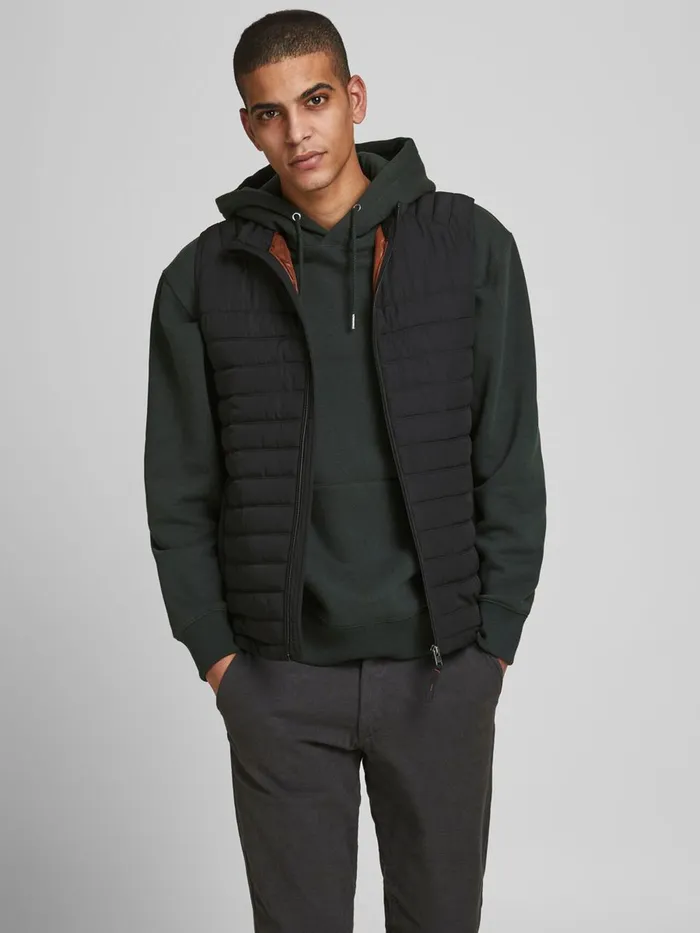 Jackets JACK and JONES Mens BASE WAISTCOAT Black Black
