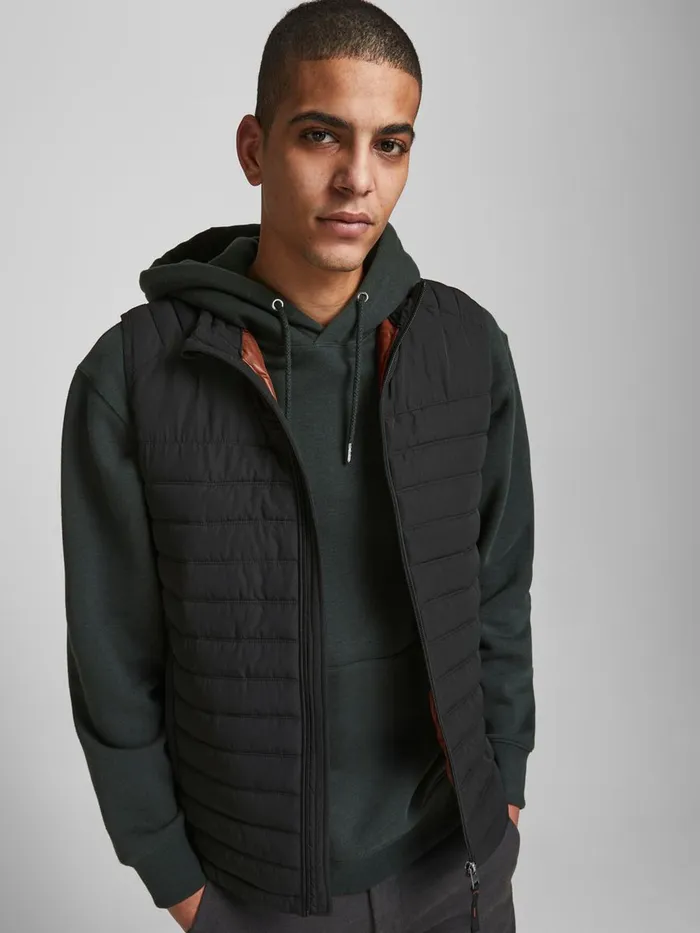 Jackets JACK and JONES Mens BASE WAISTCOAT Black Black