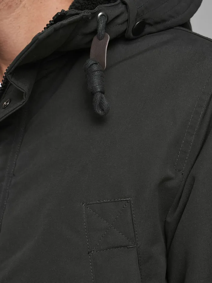 Jackets JACK and JONES Mens HOODED PARKA Grey Black