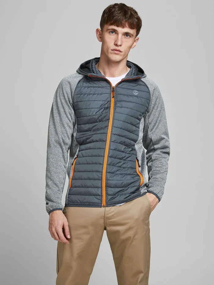 Jackets JACK and JONES Mens LIGHT QUILTED JACKET Grey Grey Melange
