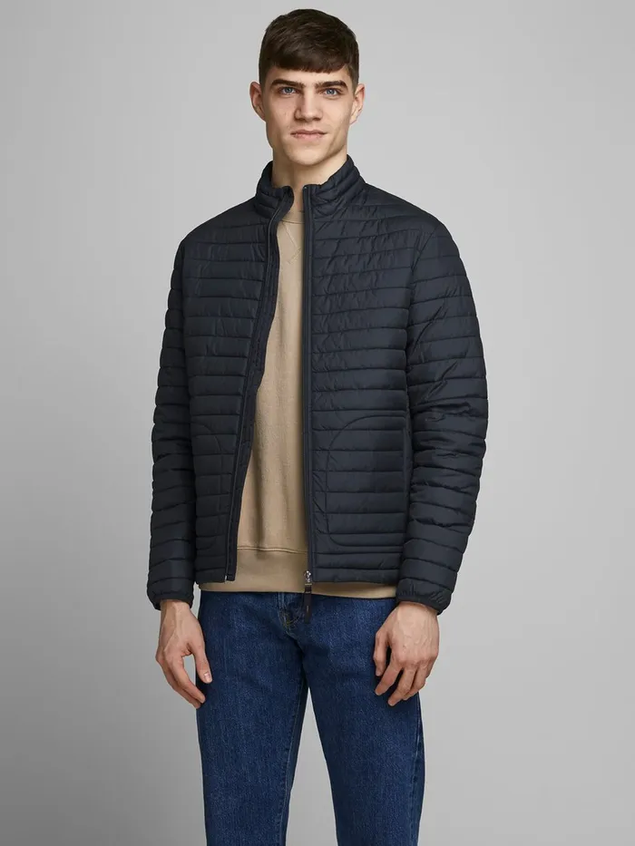 Jackets JACK and JONES Mens LIGHTWEIGHT QUILTED JACKET Black Dark Navy