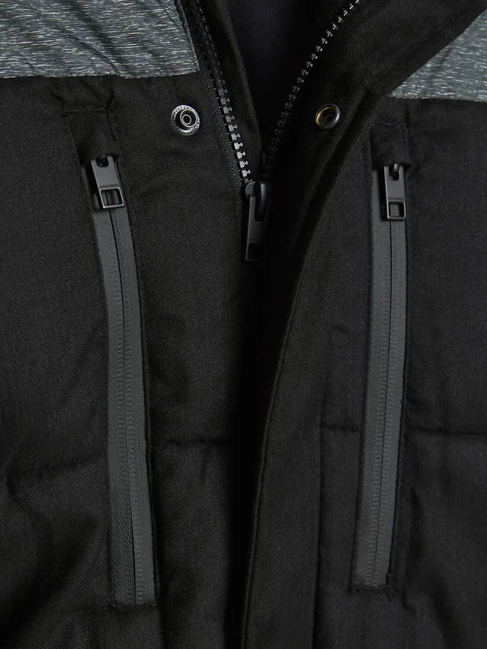 Jackets JACK and JONES Mens RECYCLED POLYESTER PUFFER PLUS SIZE JACKET Black Black