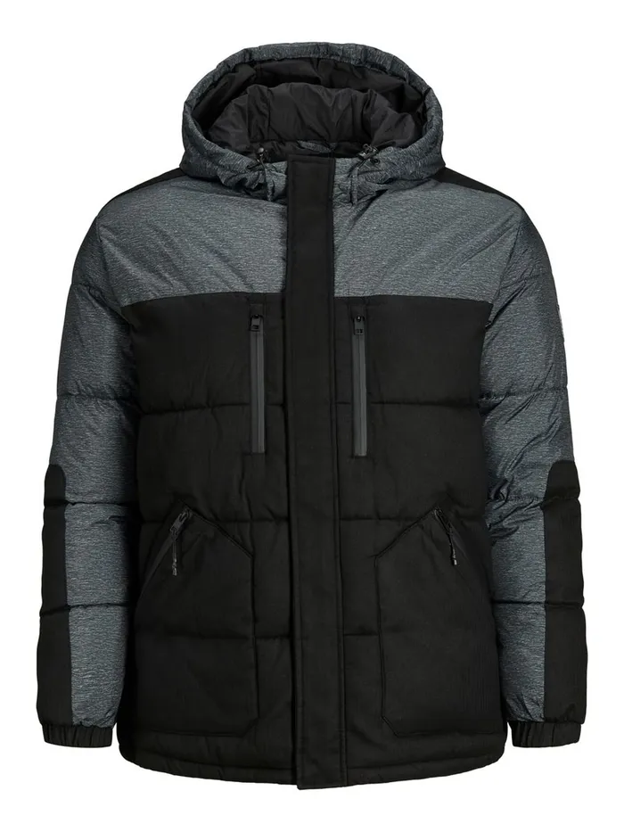 Jackets JACK and JONES Mens RECYCLED POLYESTER PUFFER PLUS SIZE JACKET Black Black