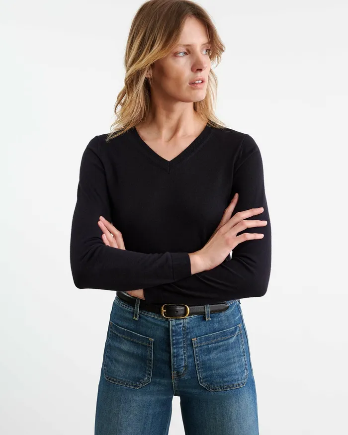 JANAH SWEATER Midnight Women Nili Lotan Knits and Sweaters