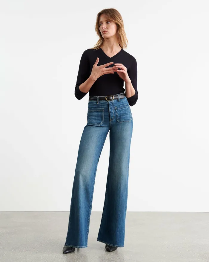 JANAH SWEATER Midnight Women Nili Lotan Knits and Sweaters
