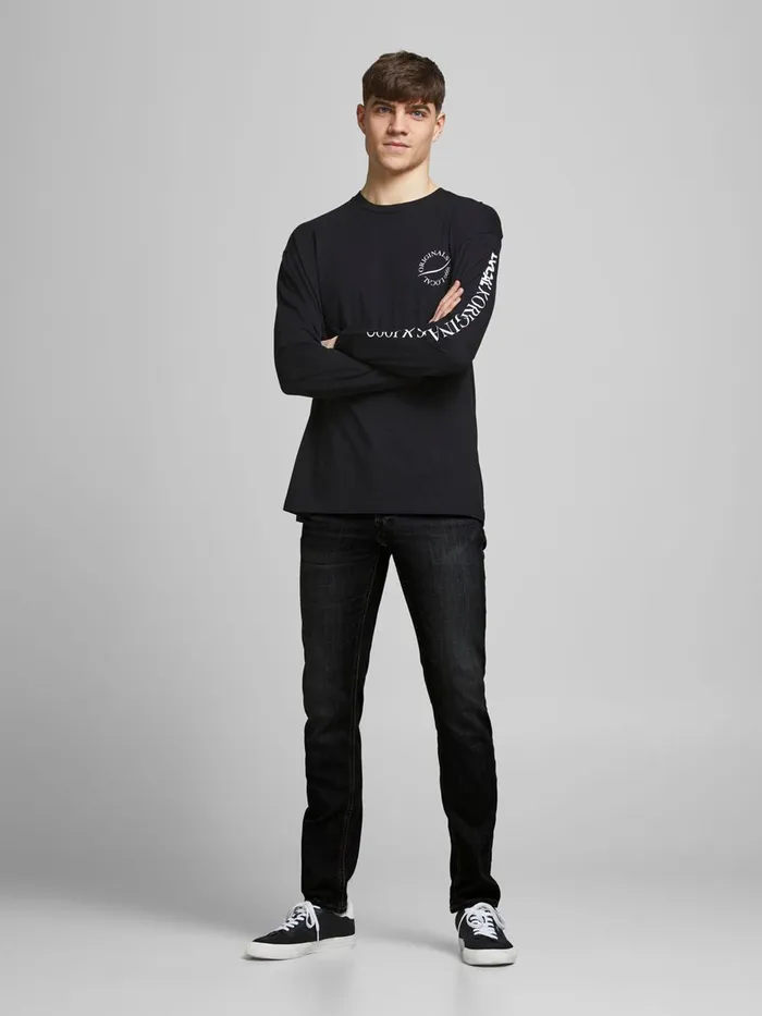 Jeans JACK and JONES Mens 2PACK GELNN ORIGINAL AM SLIM FIT JEANS Black Black Denim