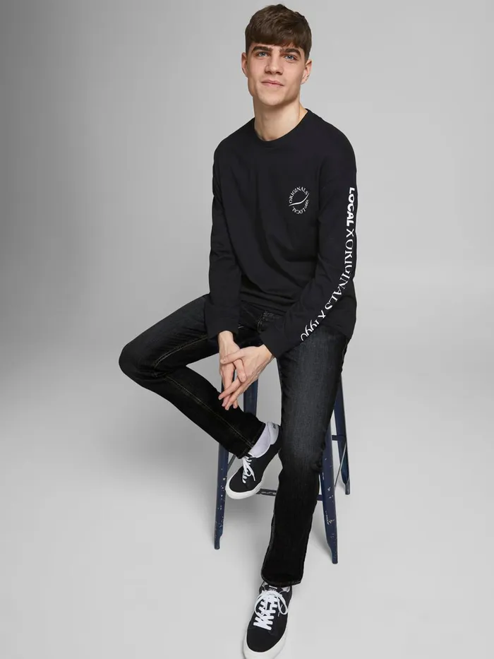 Jeans JACK and JONES Mens 2PACK GELNN ORIGINAL AM SLIM FIT JEANS Black Black Denim