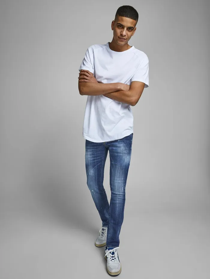 Jeans JACK and JONES Mens GLENN FOX BL 925 SLIM FIT JEANS Blue Blue Denim