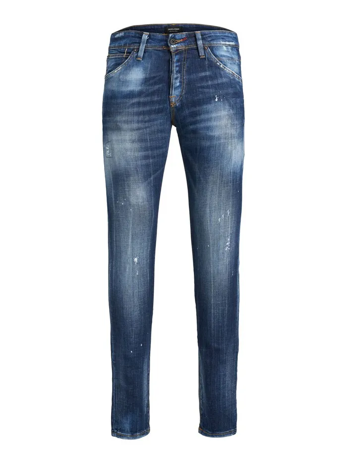 Jeans JACK and JONES Mens GLENN FOX BL 925 SLIM FIT JEANS Blue Blue Denim