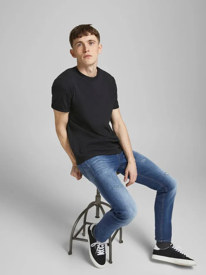 Jeans JACK and JONES Mens GLENN ORIGINAL JJ 259 SLIM FIT JEANS Blue Blue Denim
