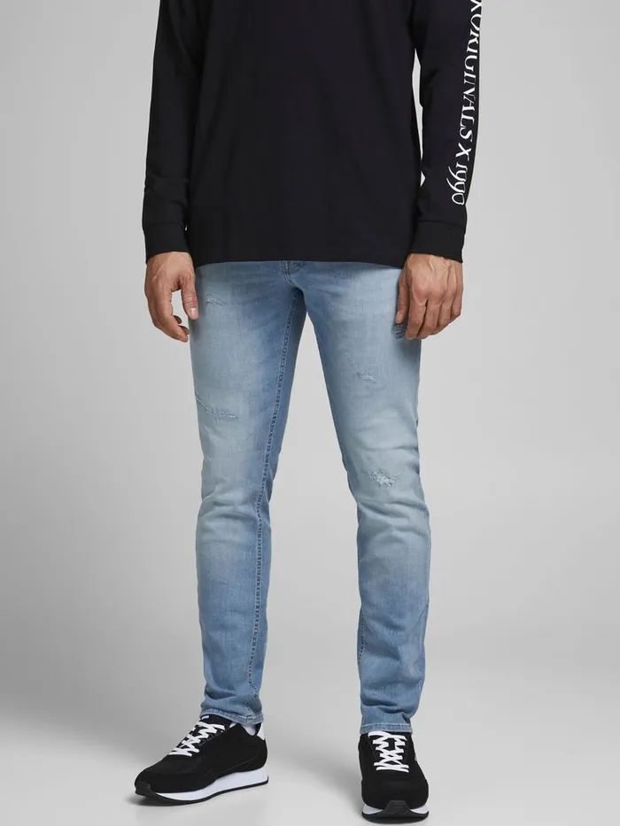 Jeans JACK and JONES Mens GLENN ORIGINAL JJ 261 SLIM FIT JEANS Blue Blue Denim Jeans JACK and JONES Mens GLENN ORIGINAL JJ 261 SLIM FIT JEANS Blue Blue Denim