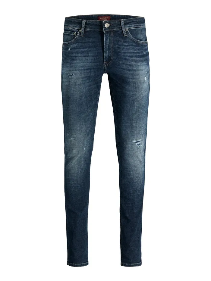Jeans JACK and JONES Mens LIAM ORIGINAL JJ 244 SKINNY FIT JEANS Blue Blue Denim