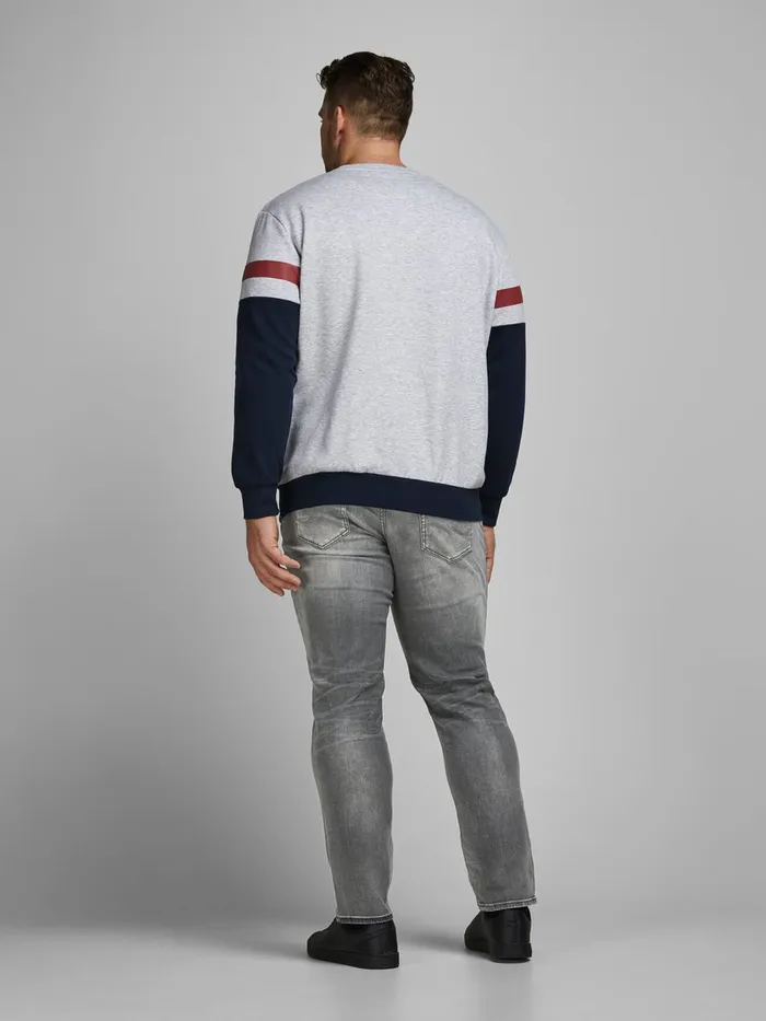 Jeans JACK and JONES Mens TIM ORIGINAL JOS 183 PLUS SIZE SLIM FIT JEANS Grey Grey Denim