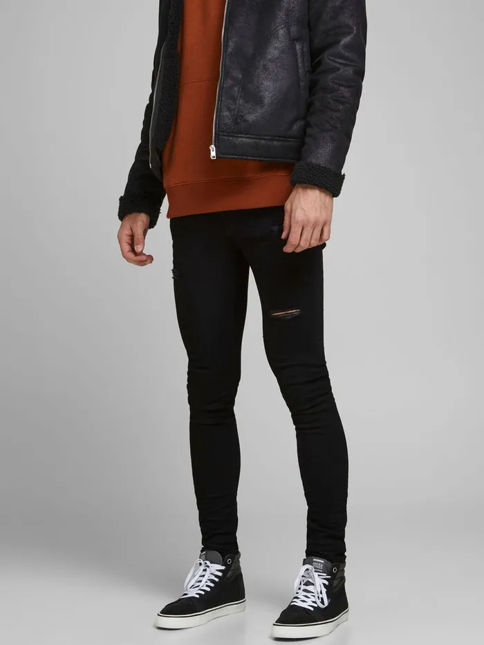 Jeans JACK and JONES Mens TOM ORIGINAL NA 042 SKINNY FIT JEANS Black Black Denim Jeans JACK and JONES Mens TOM ORIGINAL NA 042 SKINNY FIT JEANS Black Black Denim