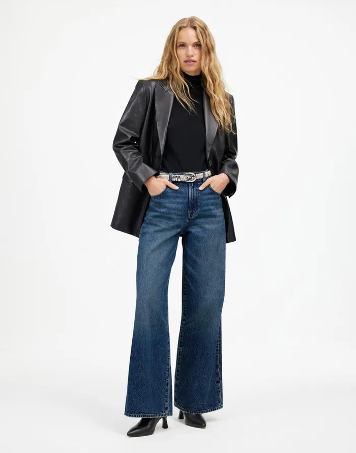 Jeans Women Madewell SuperwideLeg Jeans Concho Wash