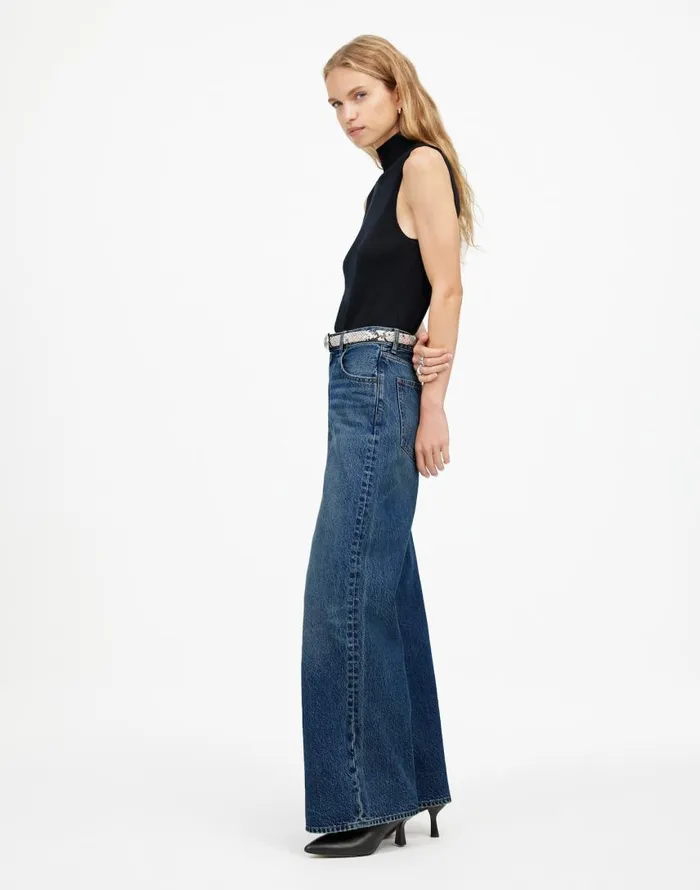 Jeans Women Madewell SuperwideLeg Jeans Concho Wash