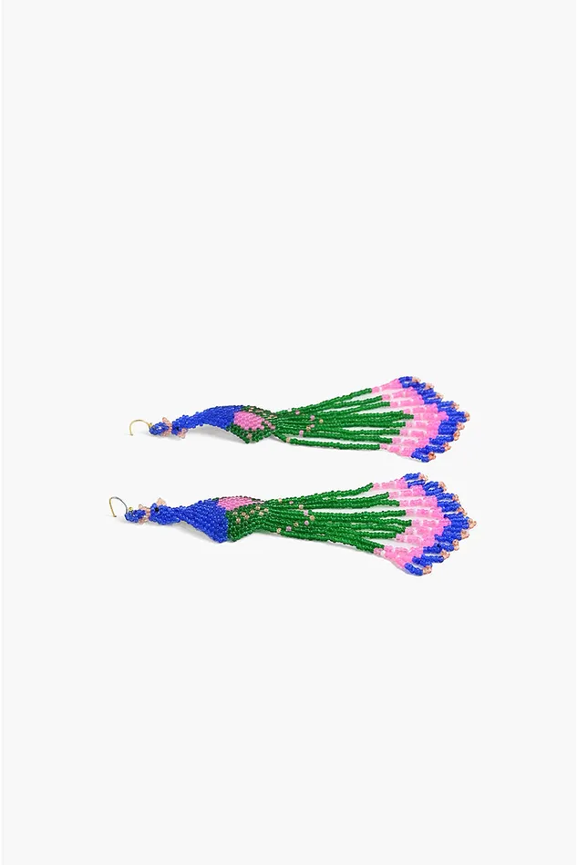 Jewelry America and Beyond Women Peacock Plumes Earrings