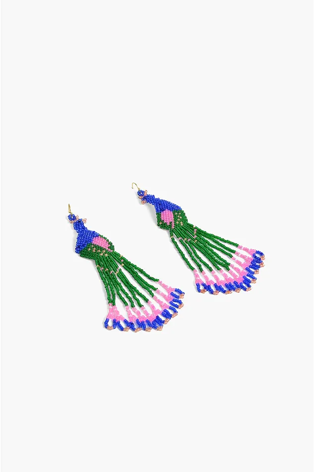 Jewelry America and Beyond Women Peacock Plumes Earrings