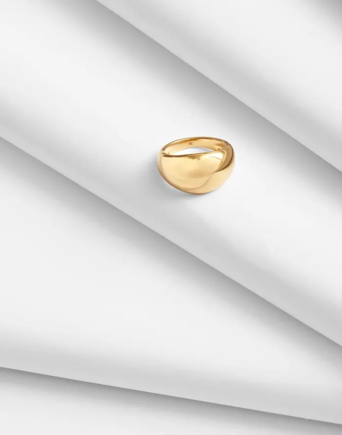 Jewelry Women Madewell DemiFine Chunky Dome Ring 14k Gold