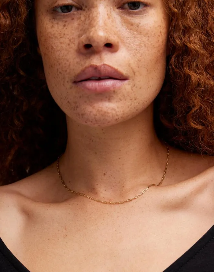 Jewelry Women Madewell DemiFine Paperclip Chain Necklace 14k Gold