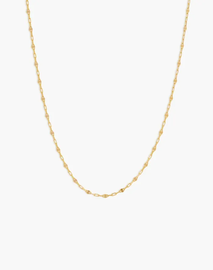 Jewelry Women Madewell Kinn Studio Diamond Cut Rolo Chain Neck Gold