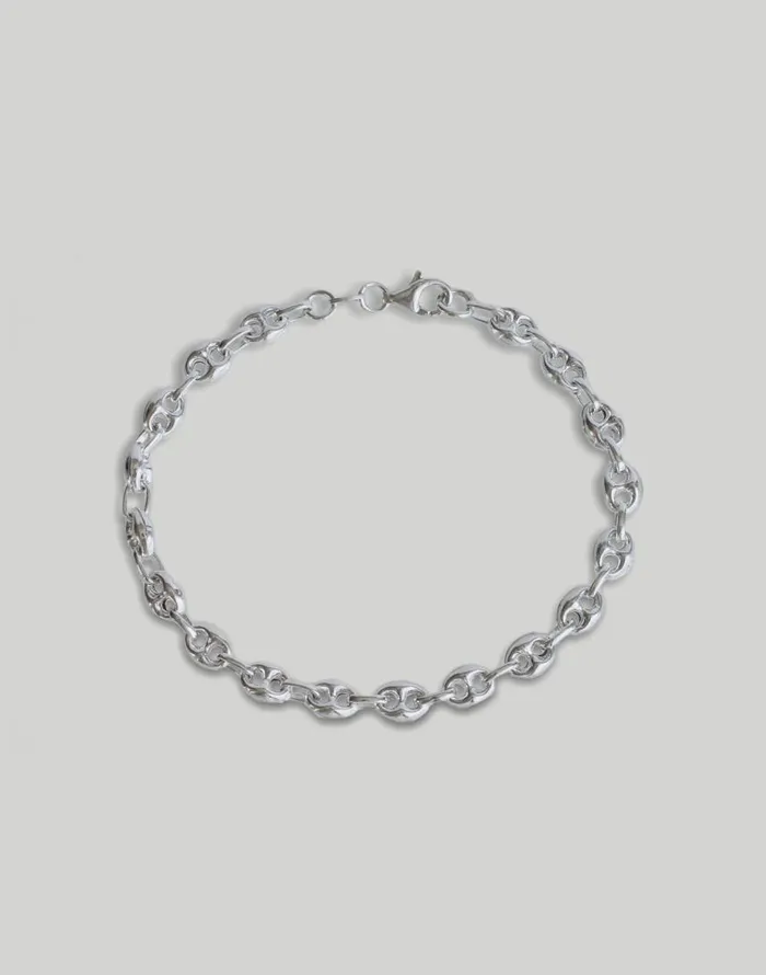 Jewelry Women Madewell Kinn Studio Petite Puffed Mariner Chain Bracelet Silver