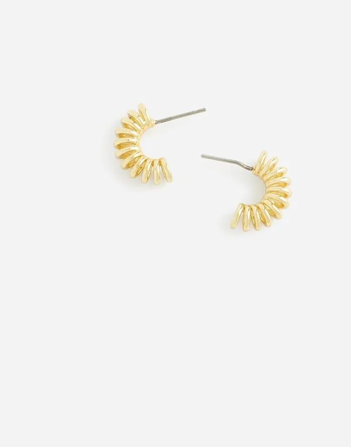 Jewelry Women Madewell MultiRing Statement Stud Earrings Pale Gold