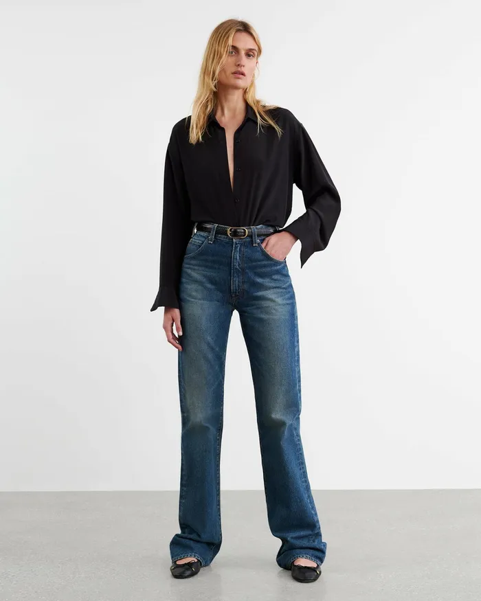 JULIEN SILK BLOUSE Black Women Nili Lotan Tops