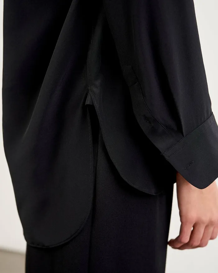 JULIEN SILK BLOUSE Black Women Nili Lotan Tops